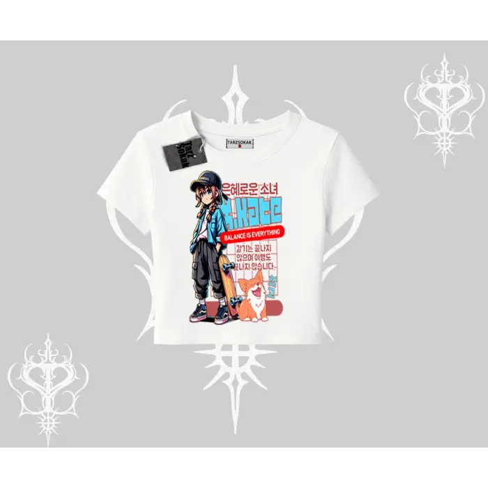Babby Tee Tshirt Anime Hiker Girl Balance Is Everything Baskılı