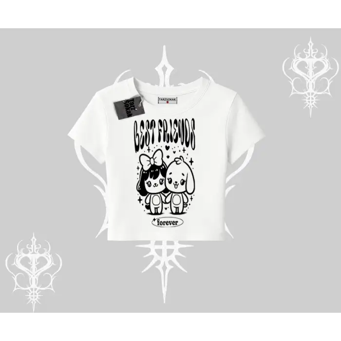 Babby Tee Tshirt Best Friends Forever Baskılı Sevimli Tasarım