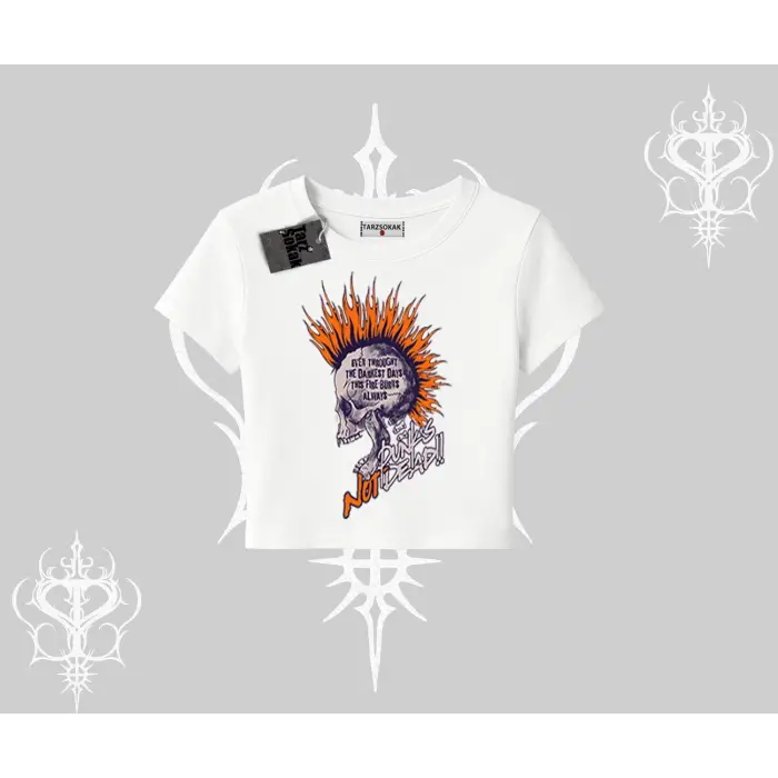 Babby Tee Tshirt Burning Skull Rebel Street Anthem