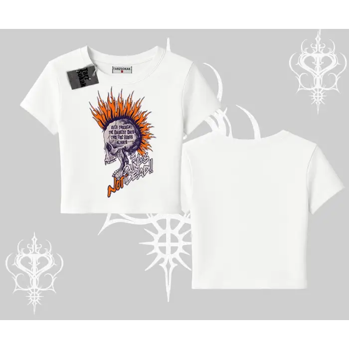 Babby Tee Tshirt Burning Skull Rebel Street Anthem