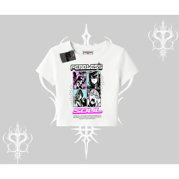 Babby Tee Tshirt Fearless Soul Anime Kolaj Baskılı
