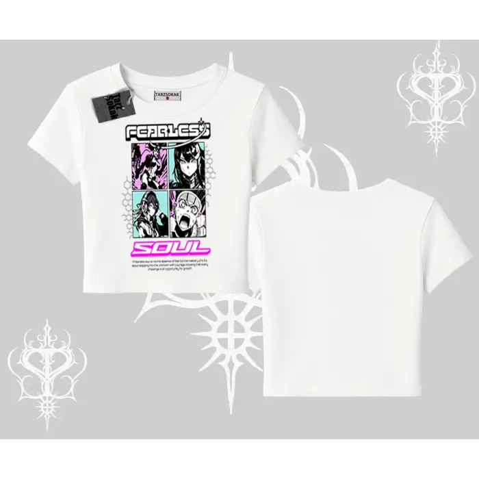 Babby Tee Tshirt Fearless Soul Anime Kolaj Baskılı