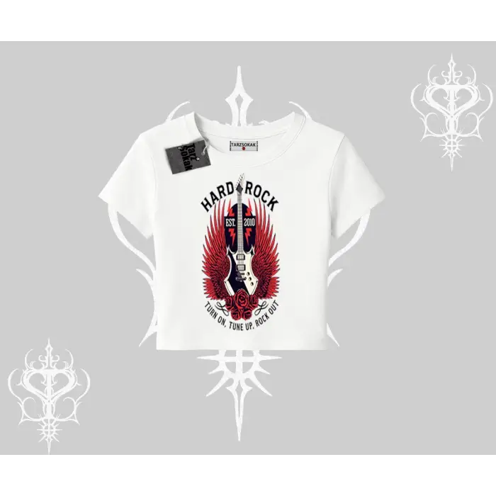 Babby Tee Tshirt Hard Rock Winged Guitar Rebellion