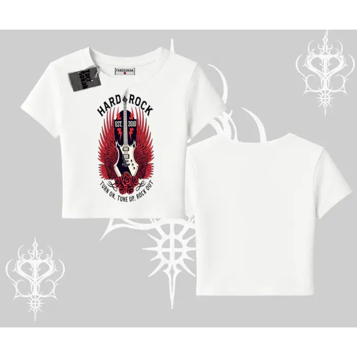 Babby Tee Tshirt Hard Rock Winged Guitar Rebellion