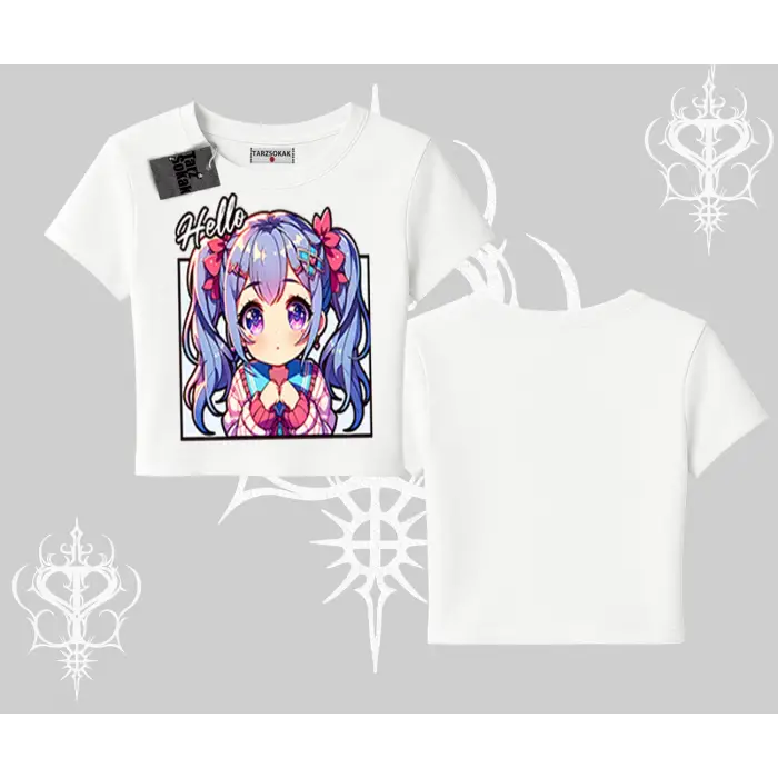 Babby Tee Tshirt Hello Anime Kız Sevimli Karakter Baskılı