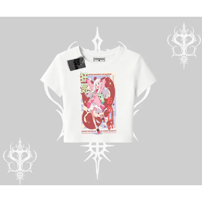 Babby Tee Tshirt Madness Unleashed Anime Girl Baskılı