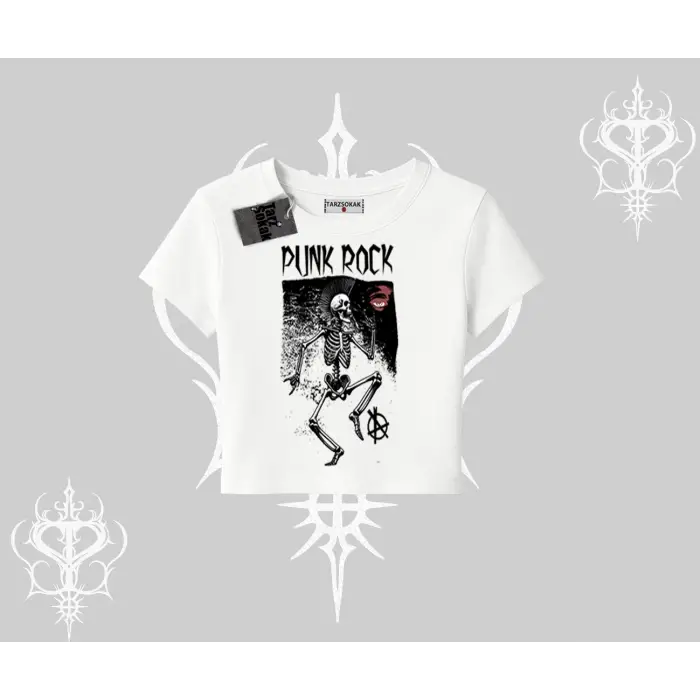 Babby Tee Tshirt Punk Rock Chaos Skeleton Riot