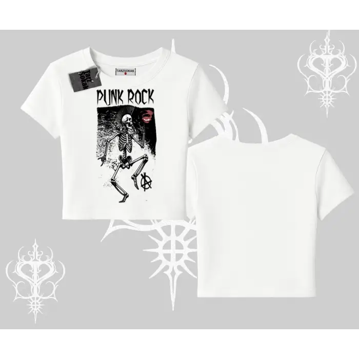 Babby Tee Tshirt Punk Rock Chaos Skeleton Riot