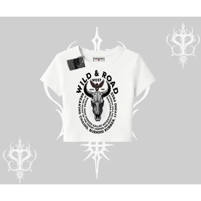 Babby Tee Tshirt Wild & Road Western Skull Biker Street Culture
