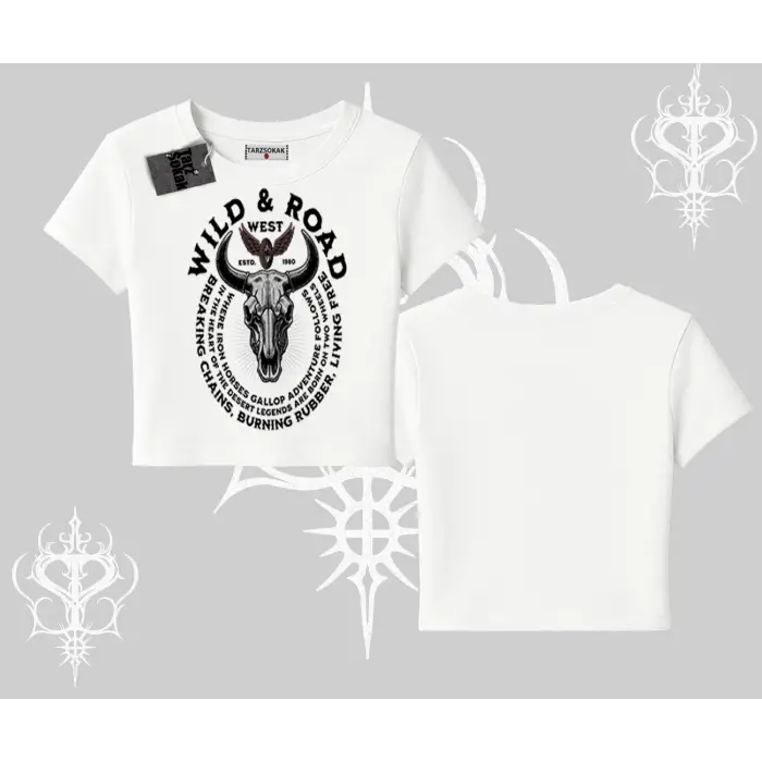Babby Tee Tshirt Wild & Road Western Skull Biker Street Culture