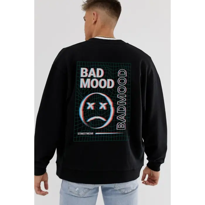 Bad Mood Oversize Siyah Sweatshirt Tarzsokak44