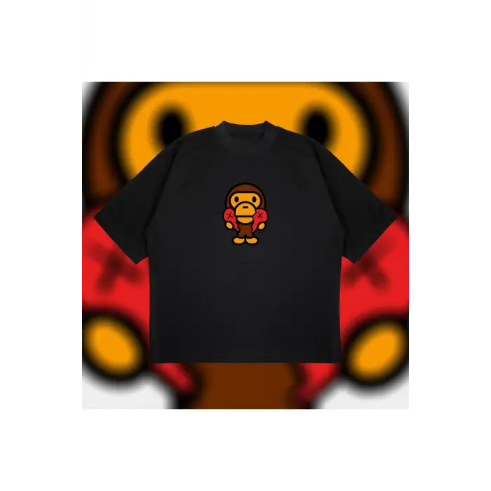 Bape X Comme Des Garçons Oversize Unisex Pamuklu Nefes Alan Kalın Kumaşlı