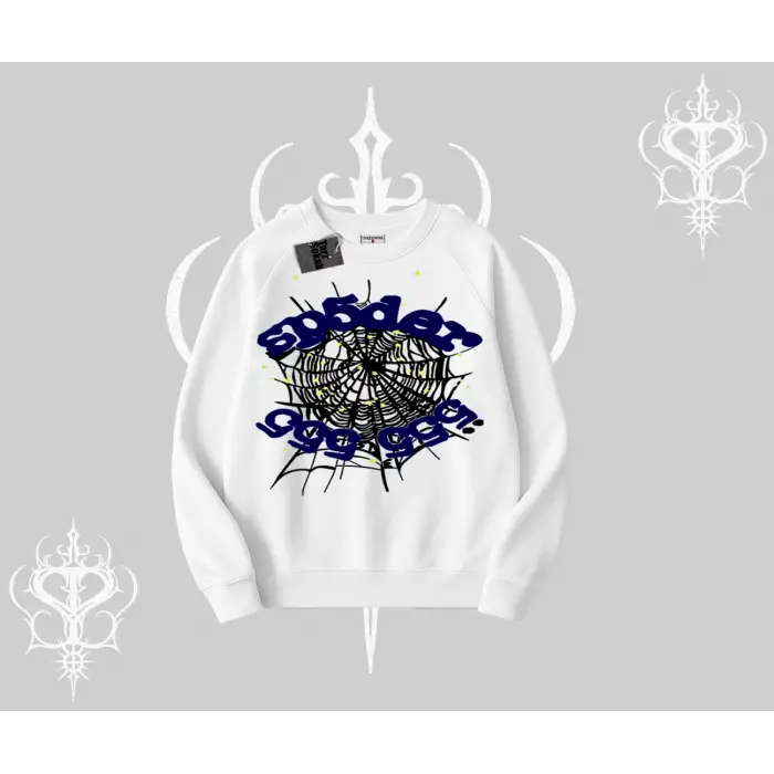 Beyaz Biskilet Yaka Sweatshirt Sp55der