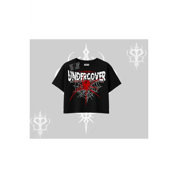 Beyaz Crop Tişört Spider Undercover
