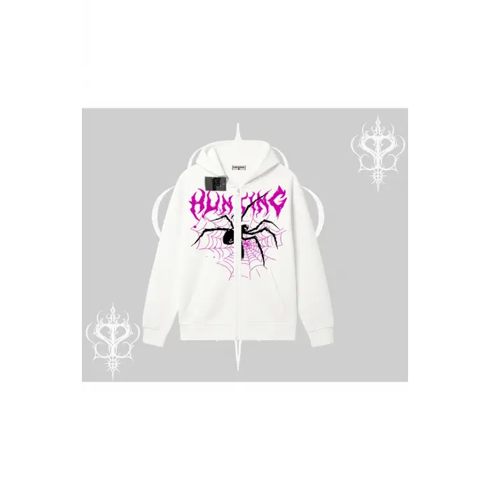 Beyaz Hırka Sweatshirt Autumn Spider