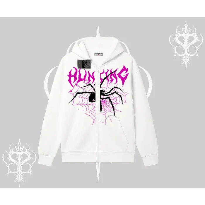 Beyaz Hırka Sweatshirt Autumn Spider