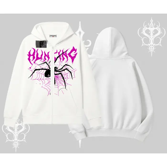 Beyaz Hırka Sweatshirt Autumn Spider