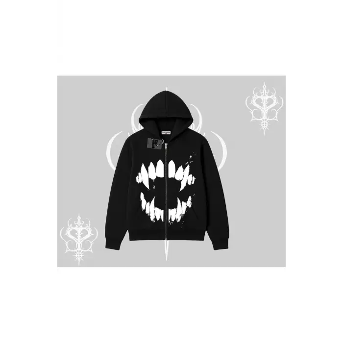 Beyaz Hırka Sweatshirt Vampir Dış