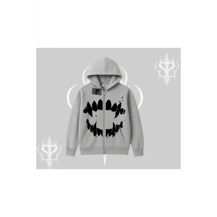 Beyaz Hırka Sweatshirt Vampir Dış