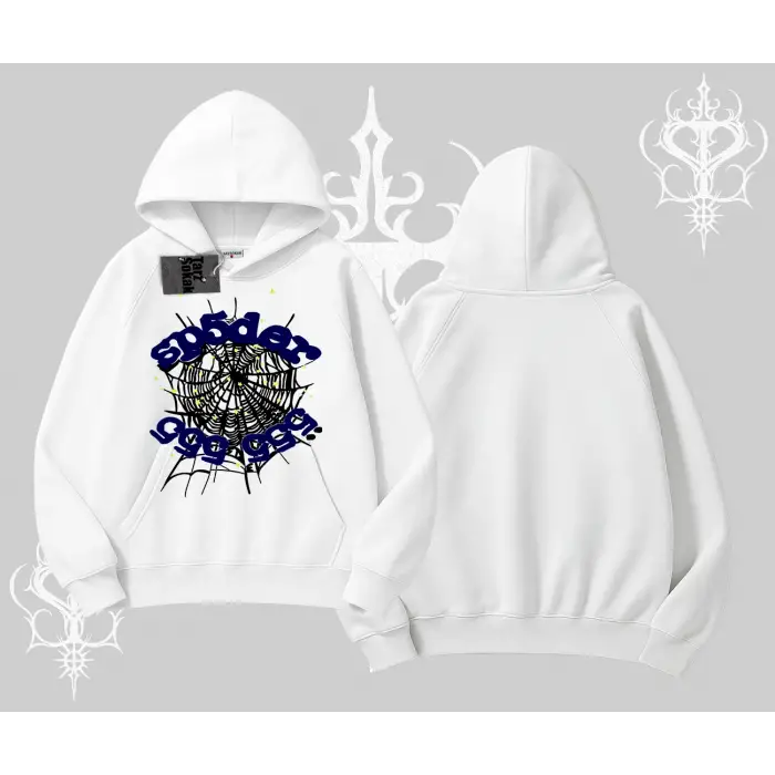 Beyaz Kapşonlu Sweatshirt Sp55der