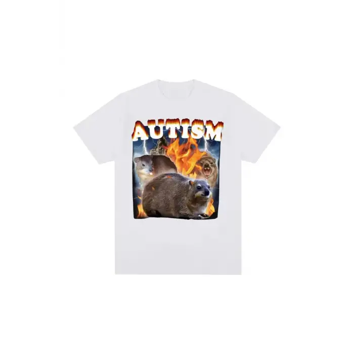 Beyaz Komik Hyrax Meme Tee Harajuku Vintage Yaz s
