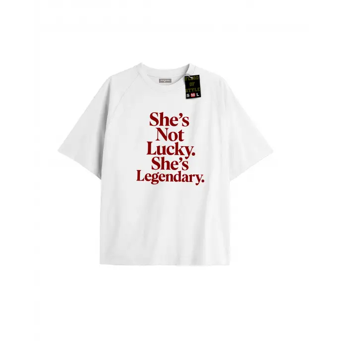 Beyaz Oversize T-shirt efsanevi Özel tasarım