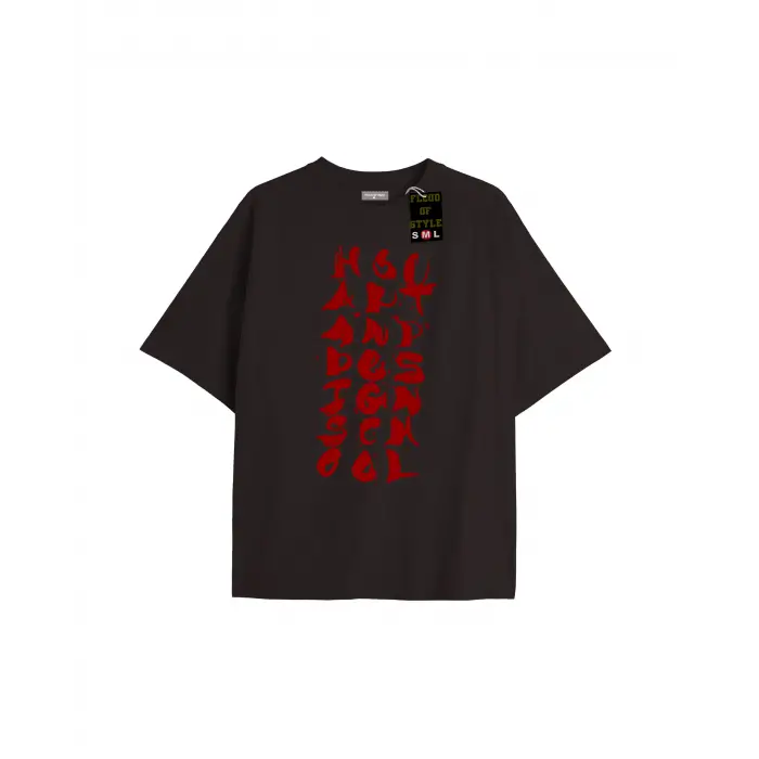 Beyaz Oversize T-shirt harf Özel tasarım