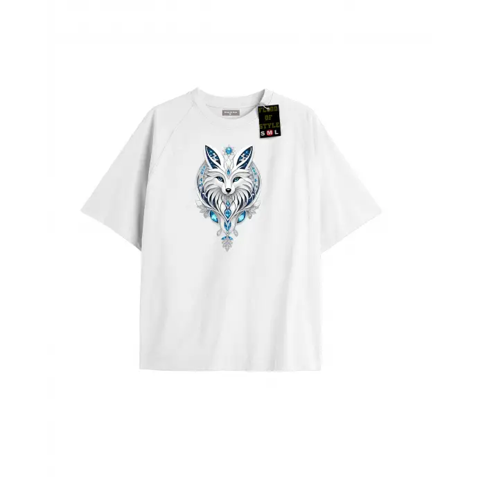 Beyaz Oversize T-shirt kurt Özel tasarım