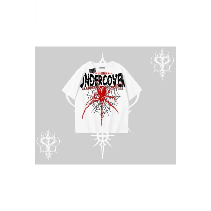 Beyaz Oversize Tişört Spider Undercover