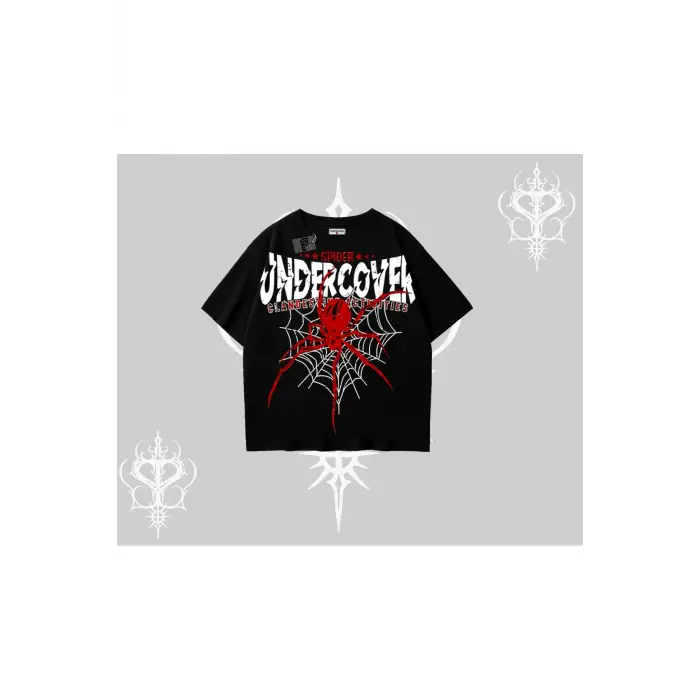 Beyaz Oversize Tişört Spider Undercover