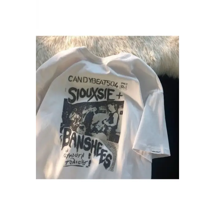 Beyaz Unisex Siouxsie Banshees Tişört