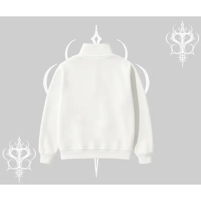 Beyaz Yarım Fermuarlı Sweatshirt Spider Undercover