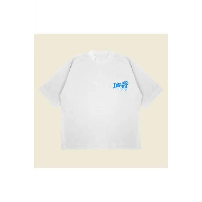 Big Dream Baskılı Oversize Unisex Pamuklu Nefes Alan Kalın Kumaşlı