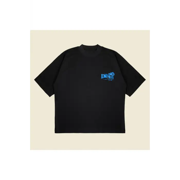 Big Dream Baskılı Oversize Unisex Pamuklu Nefes Alan Kalın Kumaşlı