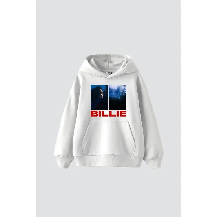 Billie Eilish Baskılı Oversize Unisex Beyaz