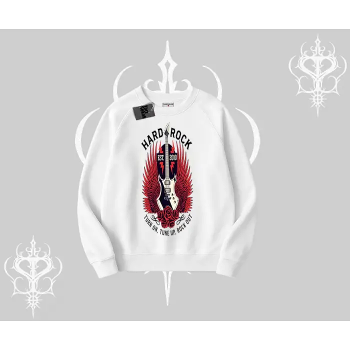 Biskilet Sweatshirt Hard Rock Winged Guitar Rebellion
