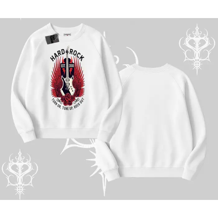 Biskilet Sweatshirt Hard Rock Winged Guitar Rebellion