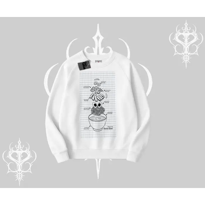 Biskilet Sweatshirt Noodle Theory Hand Drawn Concept