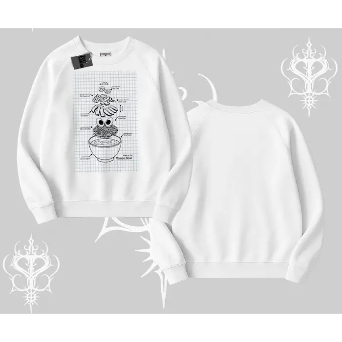 Biskilet Sweatshirt Noodle Theory Hand Drawn Concept