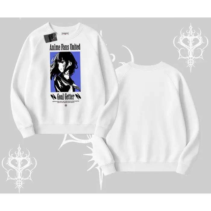 Biskilet Sweatshirt Oversize Anime Kız Baskılı