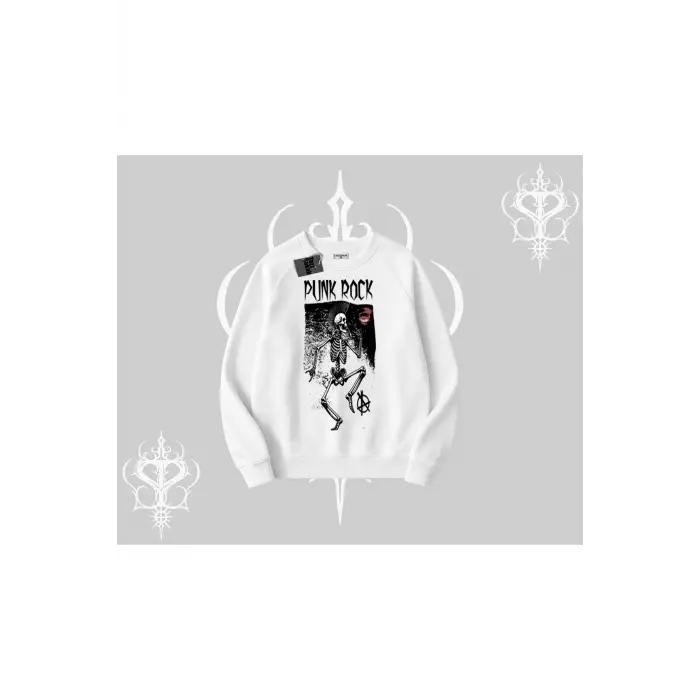 Biskilet Sweatshirt Punk Rock Chaos Skeleton Riot