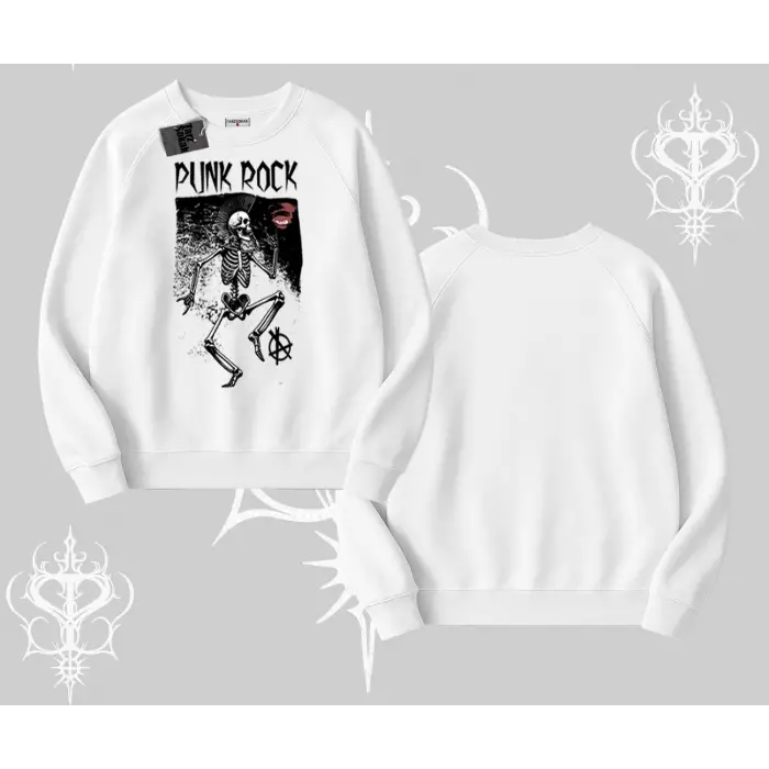 Biskilet Sweatshirt Punk Rock Chaos Skeleton Riot