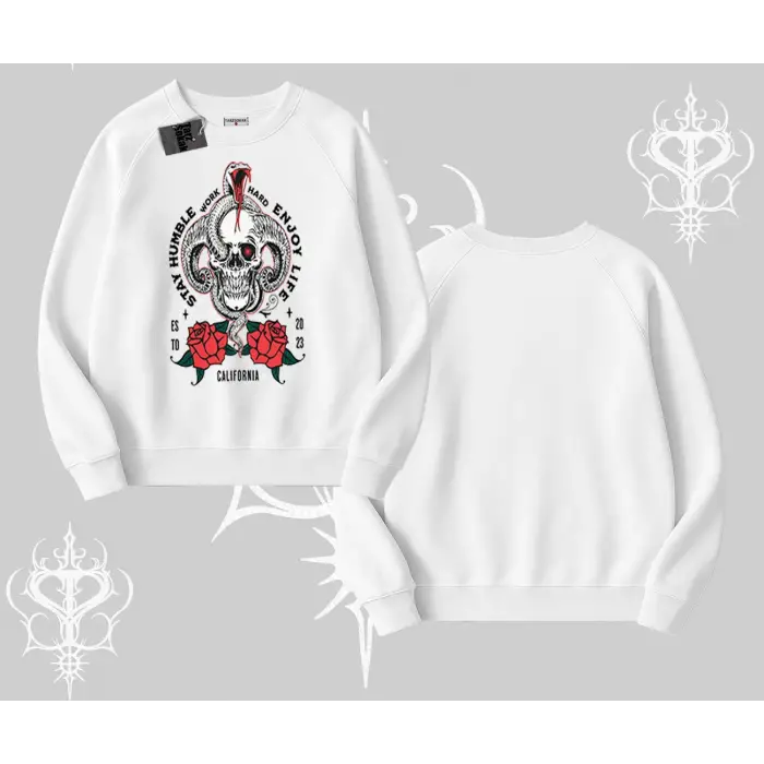 Biskilet Sweatshirt Stay Humble Work Hard Enjoy Life