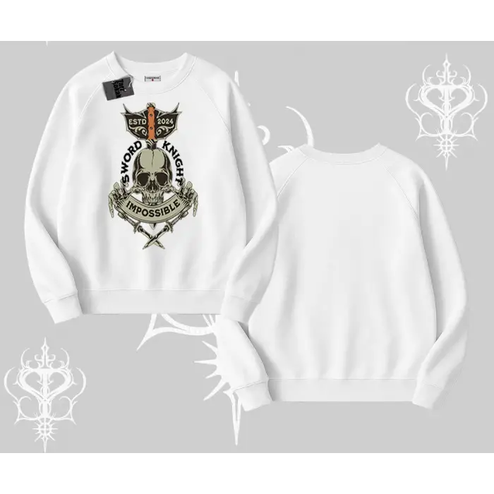 Biskilet Sweatshirt Sword Knight Skull Impossible Street Creed