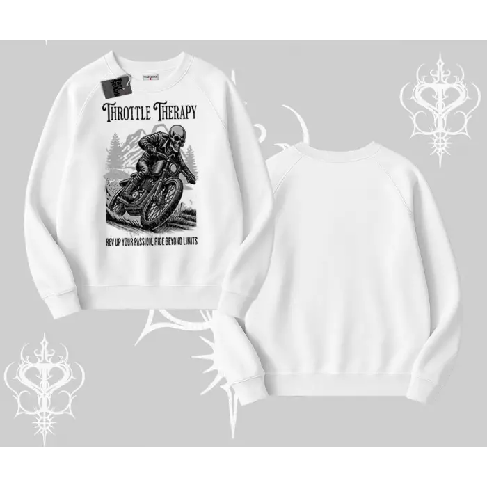 Biskilet Sweatshirt Throttle Therapy No Brakes Just Freedom