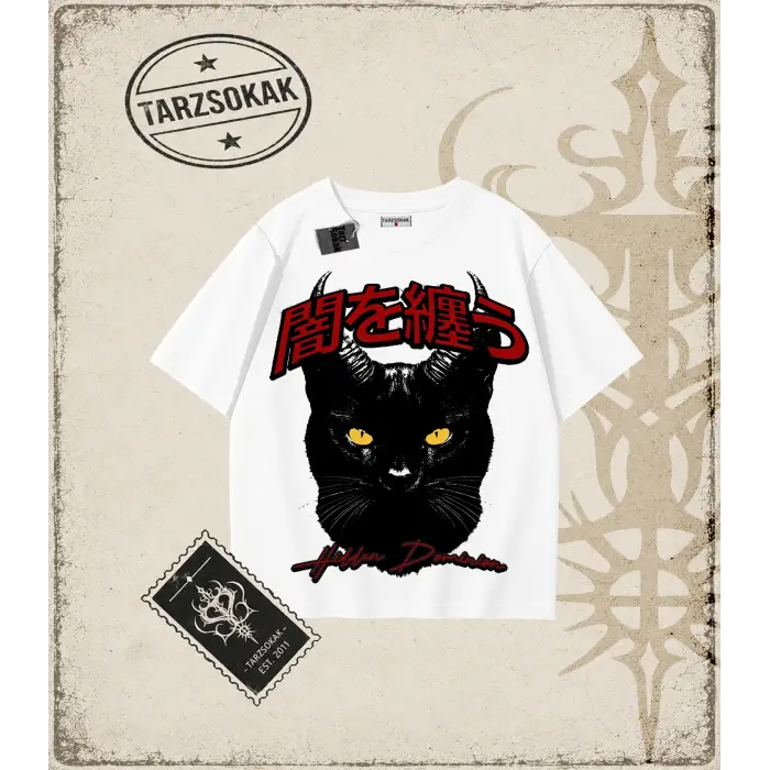 BLACK CAT Oversize Unisex Tişört