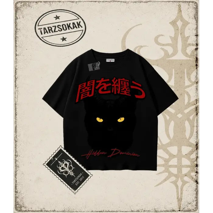 BLACK CAT Oversize Unisex Tişört