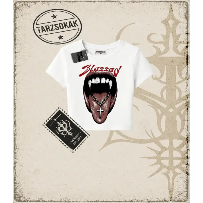 BLESSED Kadın Baby Tee