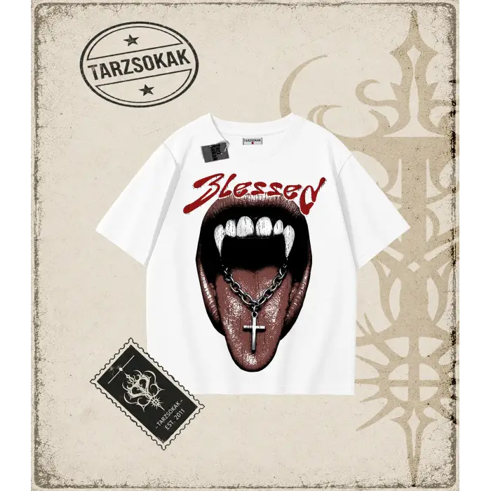 BLESSED Oversize Unisex Tişört