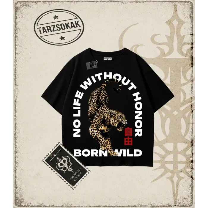 BORN WILD V  Oversize Unisex Tişört